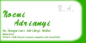 noemi adrianyi business card