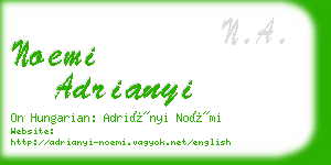 noemi adrianyi business card